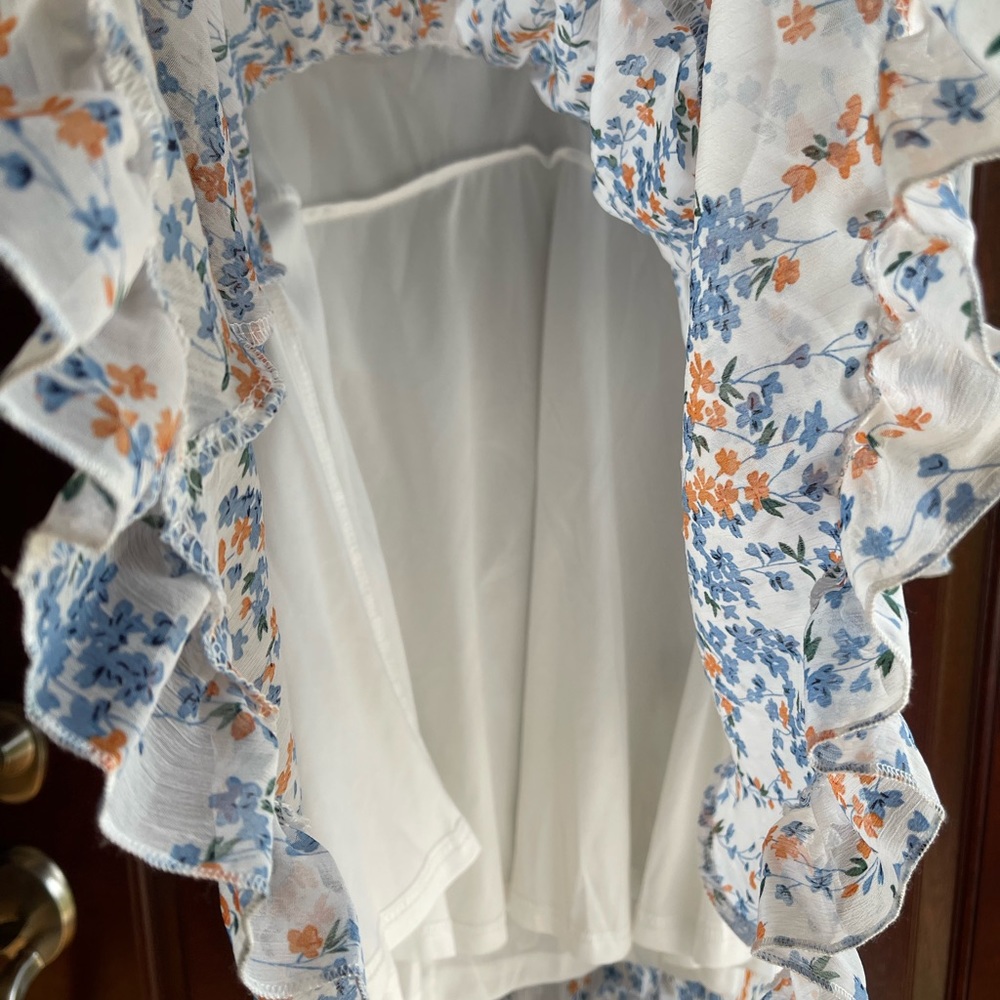 Chic Ruffled Floral Long Sleeve Dress - Picture 3 of 6